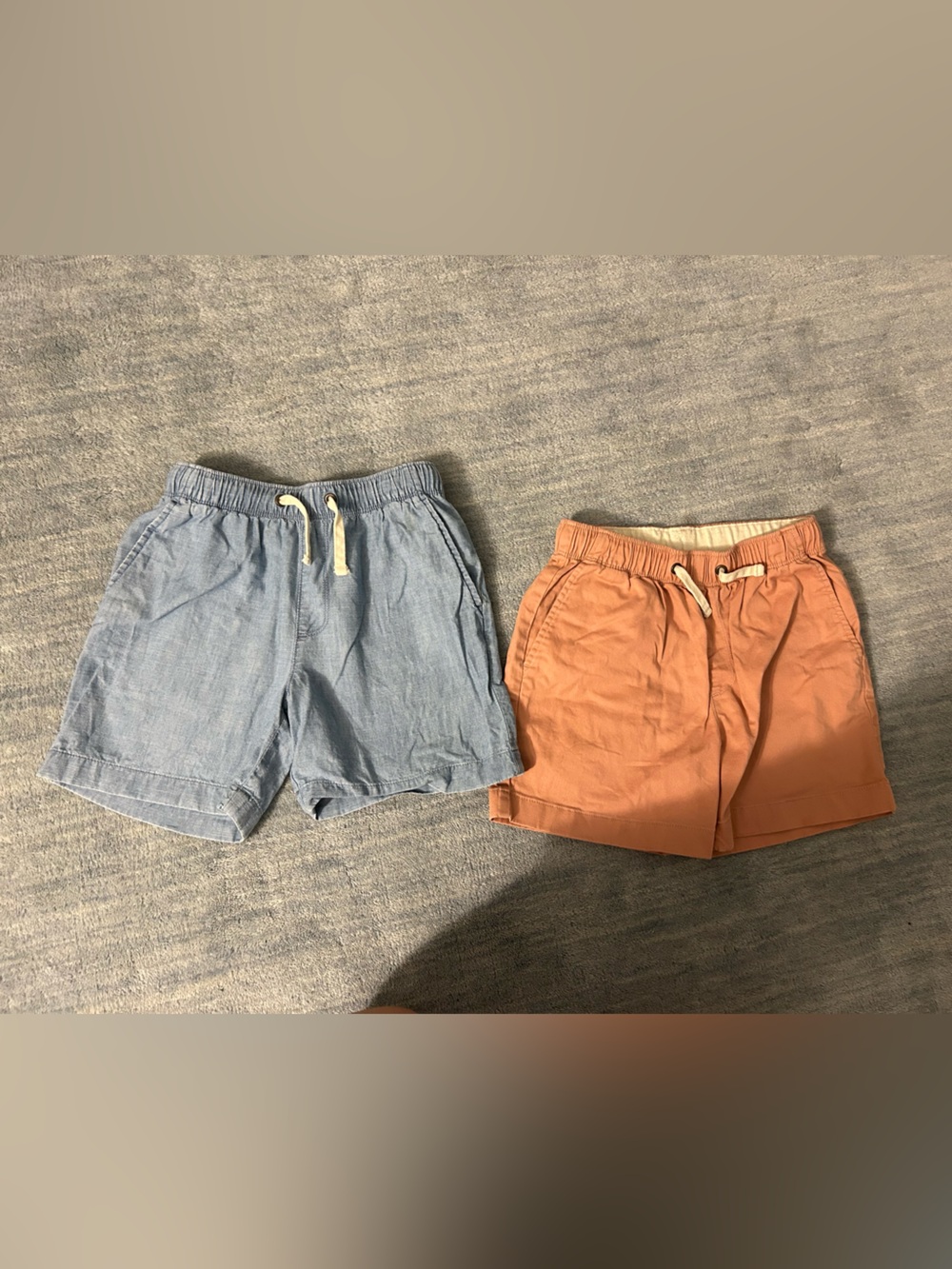 J. Crew Factory Kids Drawstring Shorts - Light Blue & Coral